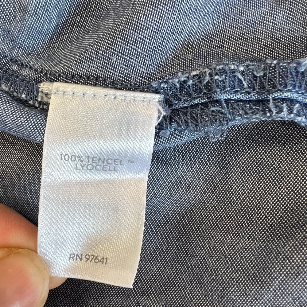 J. Jill denim blue popover top - Picture 10 of 11